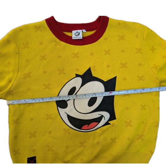 Universal Studios Felix The Cat Sweater Women's Size M Yellow - Picture 12 of 13